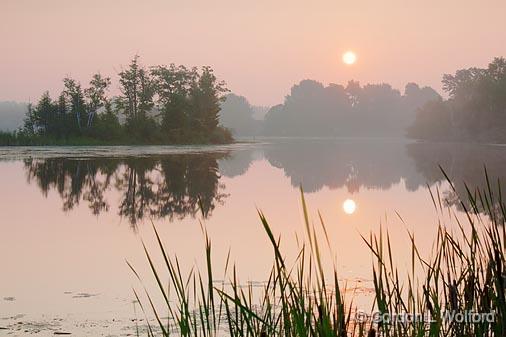 Hazy Rideau Canal Sunrise_20103-4.jpg - Rideau Canal Waterway photographed near Smiths Falls, Ontario, Canada.